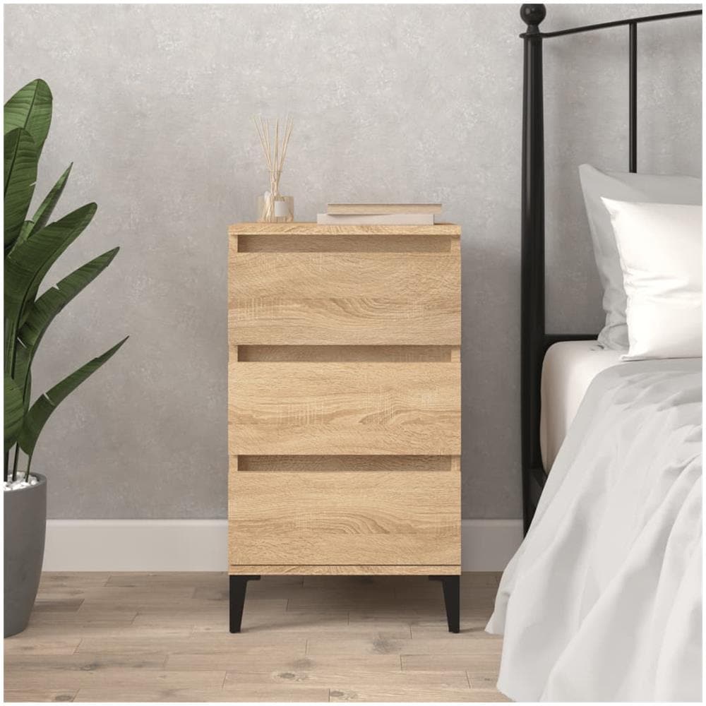 Comodino Rovere Sonoma 40x35x70 Cm In Legno Multistrato - Foto 1