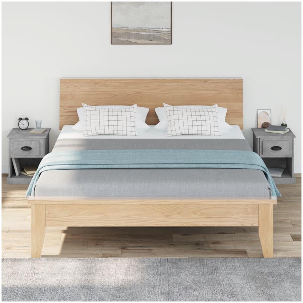 Comodini 2 Pz Grigio Cemento 39x39x47,5 Cm In Legno Multistrato - Foto 3