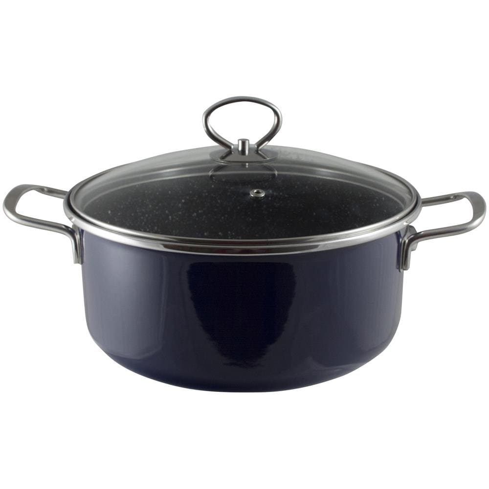 Casseruola Da 20 Cm Con Coperchio Smalto, Rivestimento In Marmo, Habitex, Manici E Manopole In Acciaio Inox - Foto 1