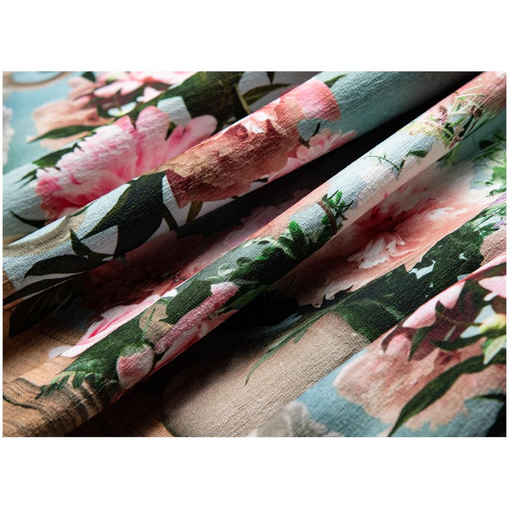 Tappeto Cucina Antiscivolo Stampa Digitale Emozioni Fantasie Floreali Vintage 58x280 Peonie - Foto 2