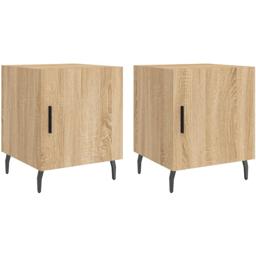 Comodini 2 Pz Rovere Sonoma 40x40x50 Cm In Legno Multistrato - Foto 2