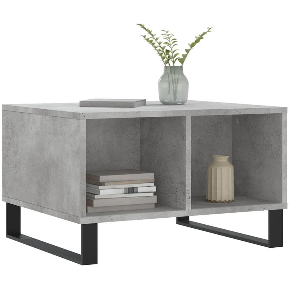 Tavolino Salotto Grigio Cemento 60x50x36,5 Cm Legno Multistrato - Foto 3