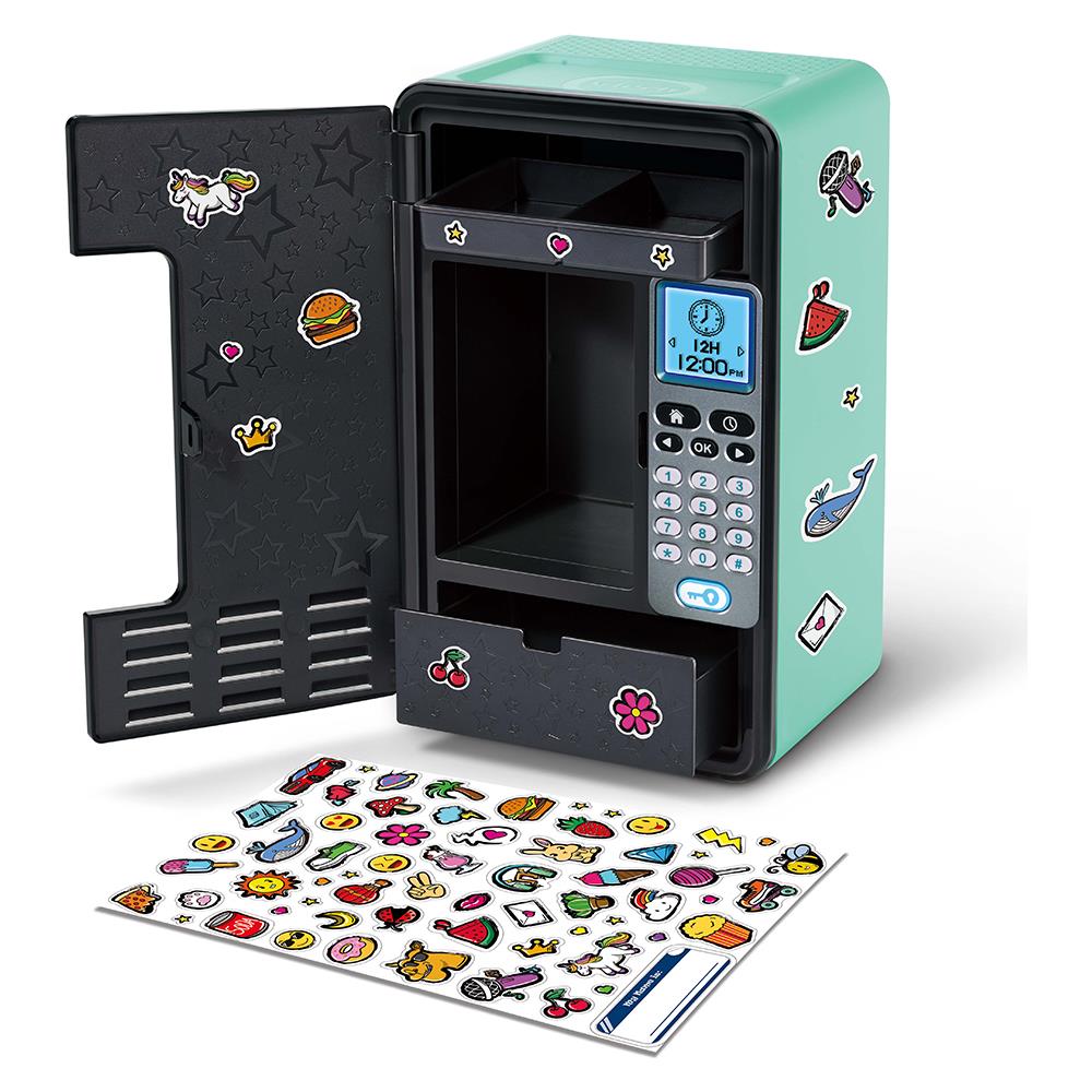 KidiSecrets Magic Locker Cassetta di sicurezza portatile Plastica Nero, Turchese - Foto 2