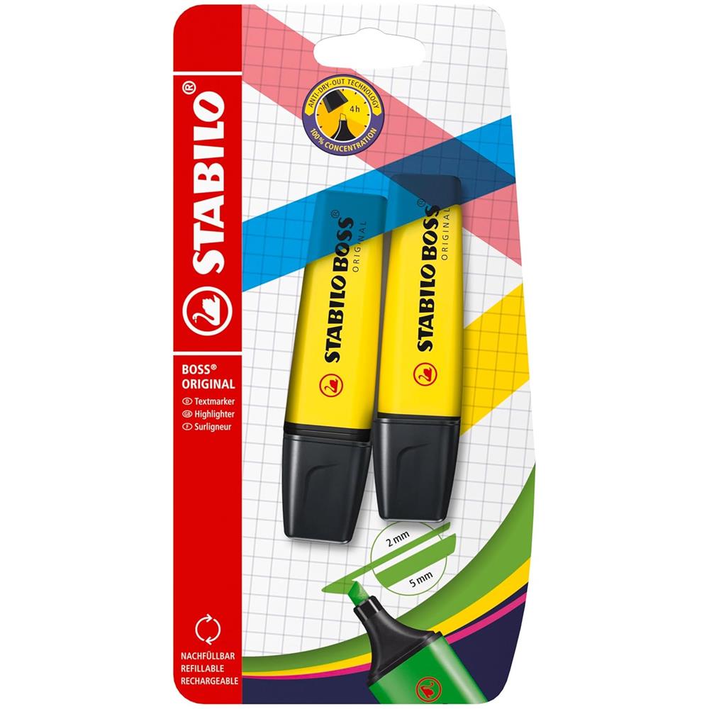 BOSS ORIGINAL - Evidenziatore - Pack da 2 - Giallo - Foto 1