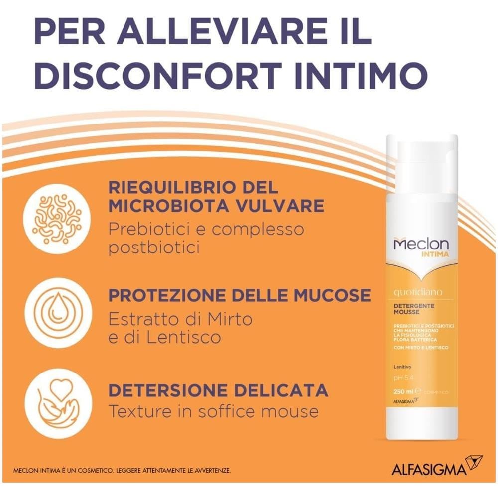 Meclon Intima Quotidiano Detergente Mousse 250 ml - Foto 2
