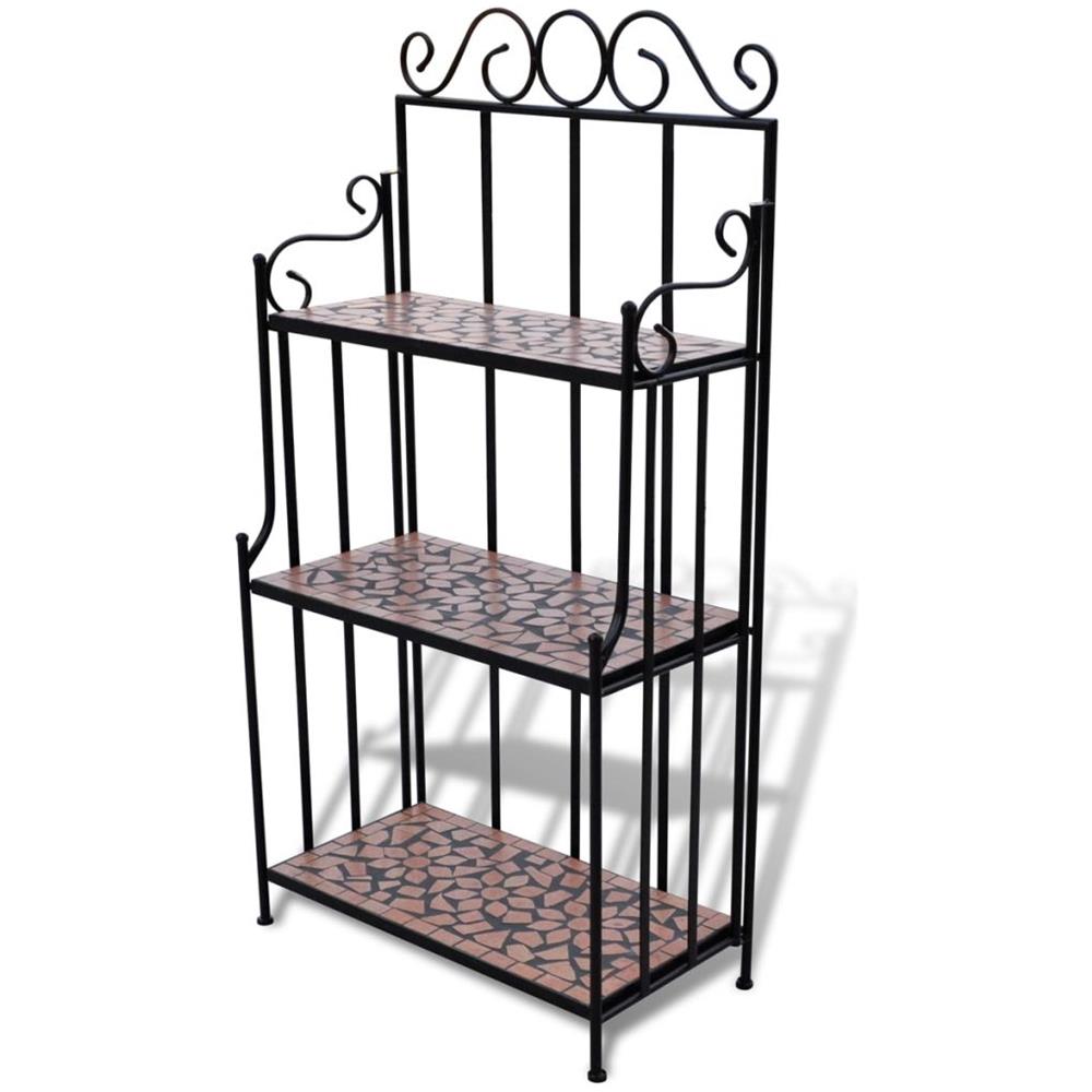 Supporto Esibizione Piante Modello Mosaico Colore Terracotta - Foto 1