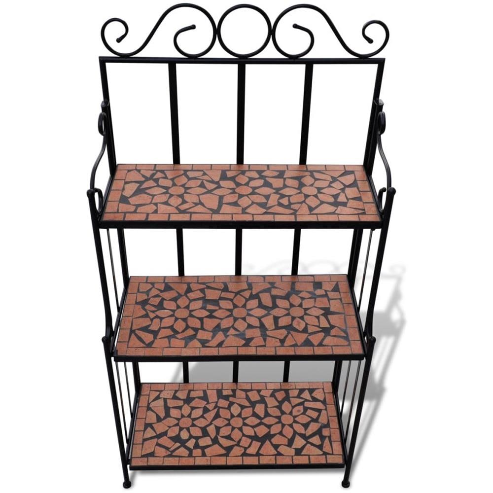 Supporto Esibizione Piante Modello Mosaico Colore Terracotta - Foto 2