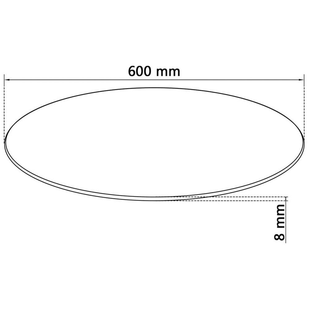 Piano Tavolo Rotondo In Vetro Temperato 900 Mm - Foto 4
