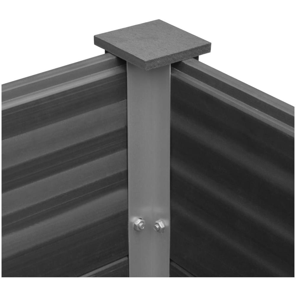 Fioriera Da Giardino In Wpc 100x50x91 Cm Grigia - Foto 2