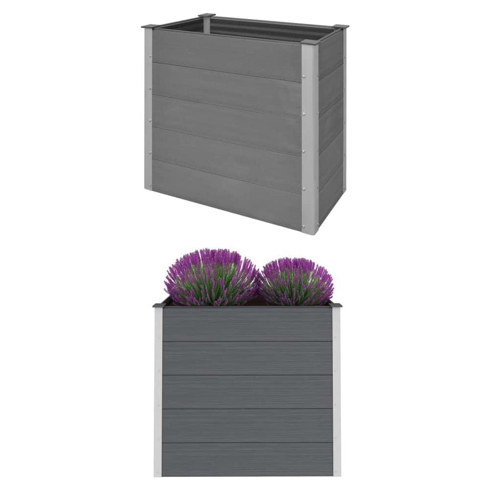 Fioriera Da Giardino In Wpc 100x50x91 Cm Grigia - Foto 1
