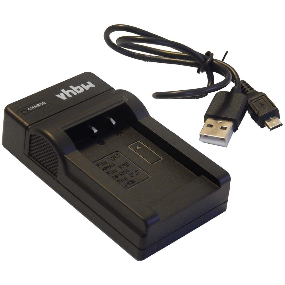 vhbw caricabatterie USB compatibile con Panasonic NV-DS12, NV-DS15, NV-DS150, NV-DS25 batterie di videocamera, reflex - Stazione di ricarica
