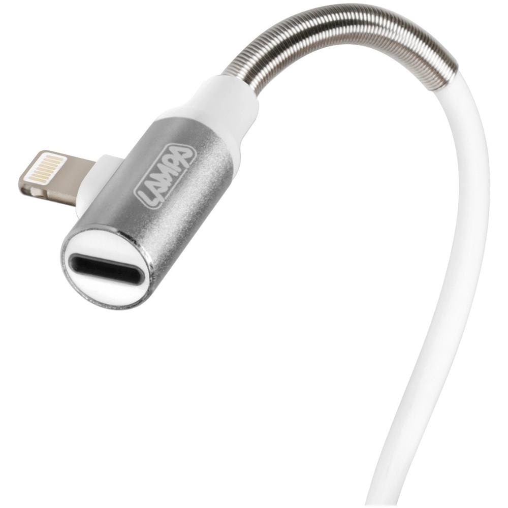 38849 Cavo 90? Usb Apple 8 Pin + Adattatore Auricolari 100 Cm Bianco - Foto 3