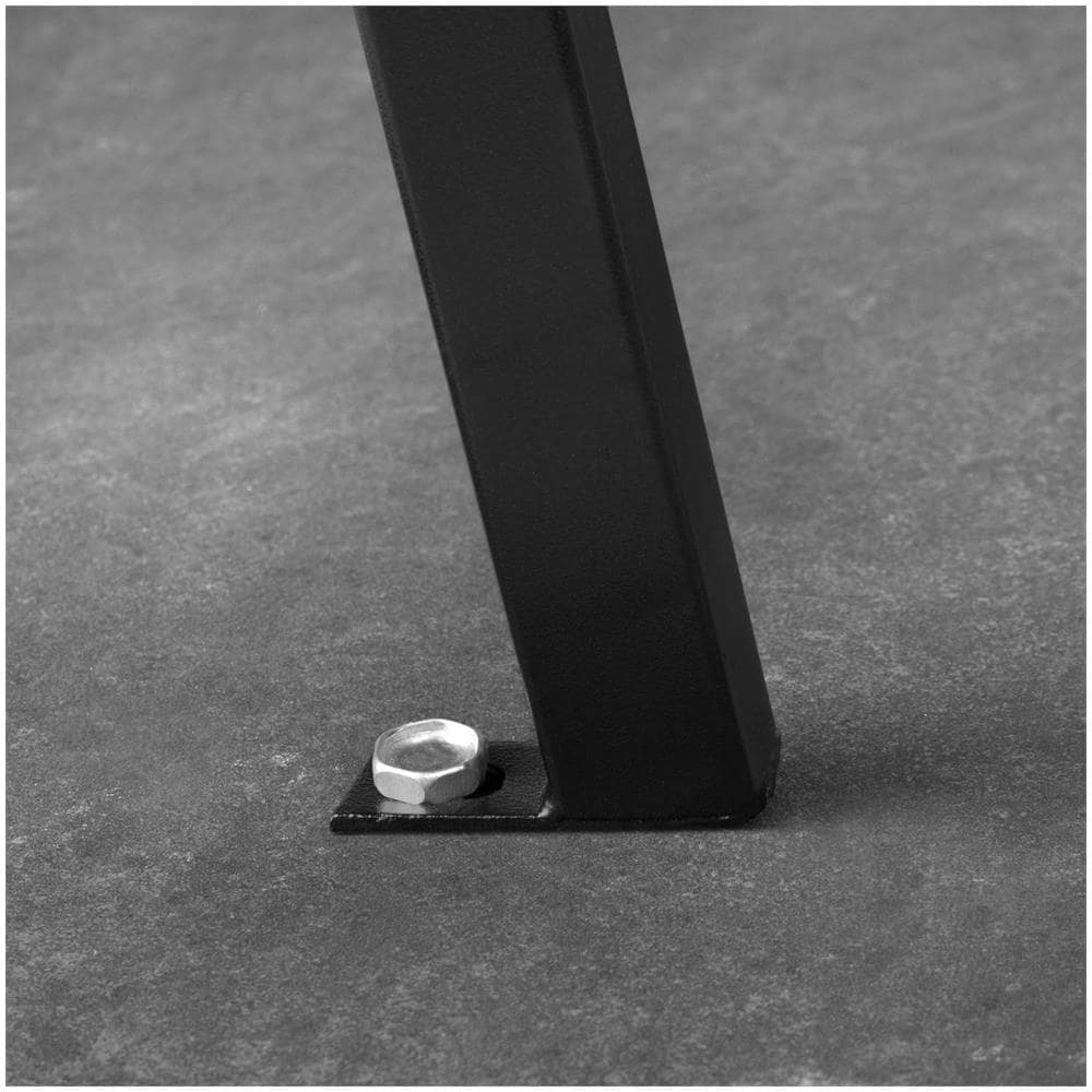 Panca Da Giardino Pino Da 3 Posti 126 X 62 X 81,5 Cm - Nero - Foto 5