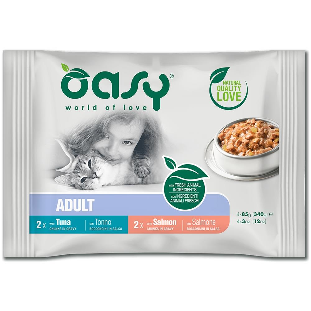 Multipack Adult 2 Tonno + 2 Salmone Bocconcini - 4 X 85 Gr - Foto 1