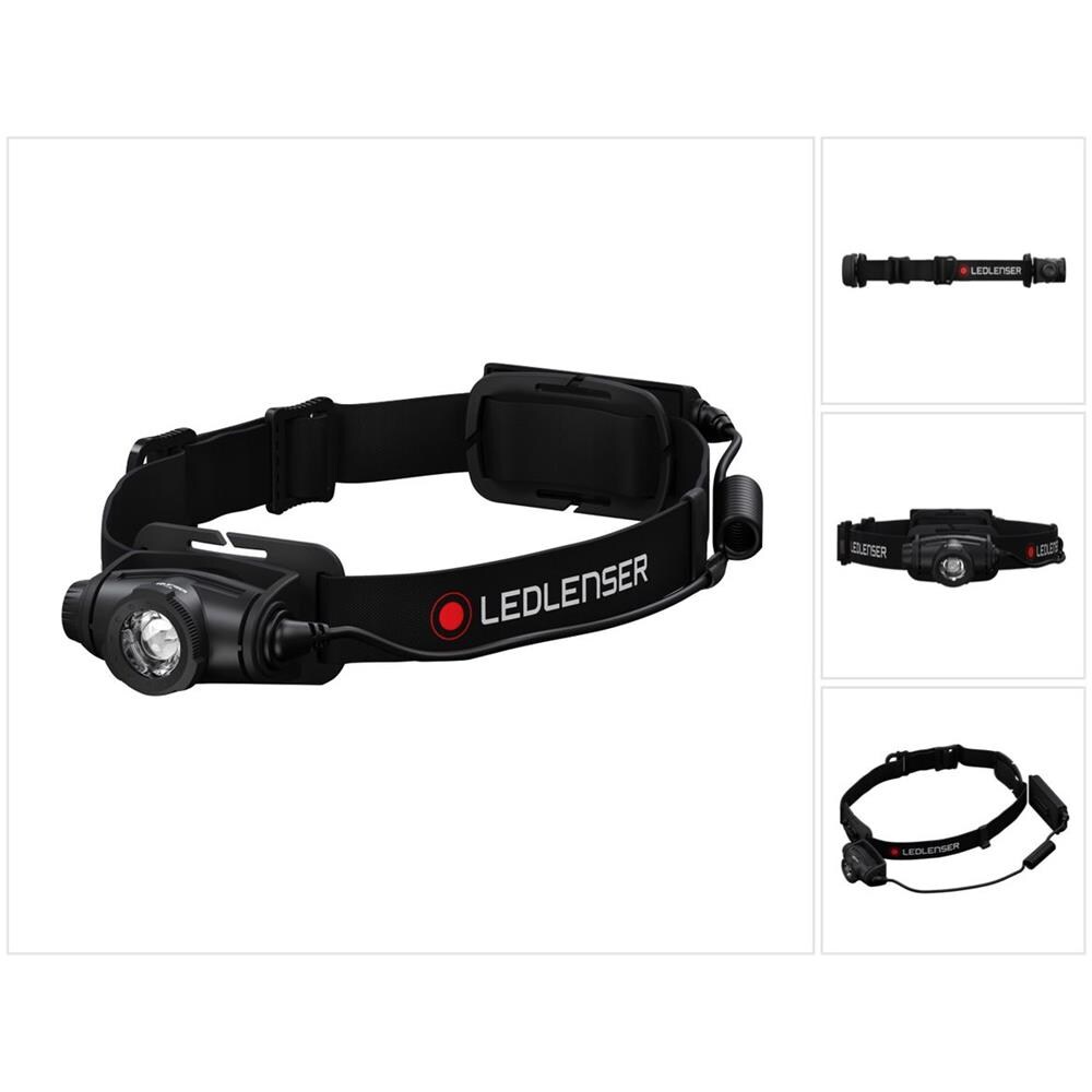 H5 Core Led Lampada Frontale 500 Lm, Ip67, Nera (502121) + 1x Batteria + 1x Cavo Di Alimentazione - Foto 1