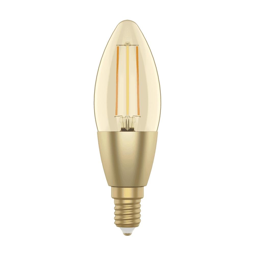 Lampadina Intelligente Candela E14 Ambra Calda 4,9w Led A Filamento Alexa Google Assistant, R5141 - Foto 2
