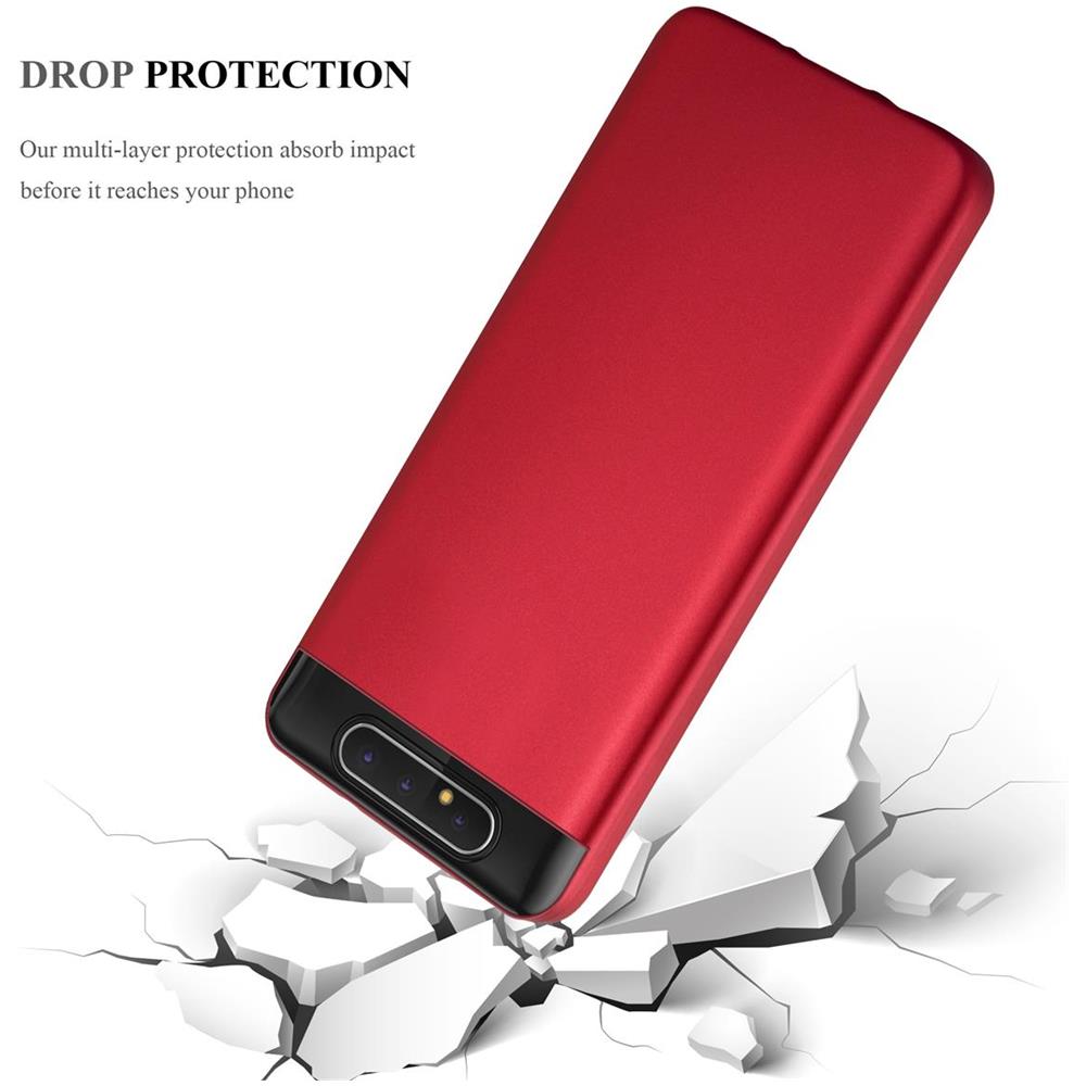 Custodia Compatibile Con Samsung Galaxy A80 / A90 4g In Rosso Metallico - Coperchio Protettivo In Silicone Tpu Flessibile - Foto 7