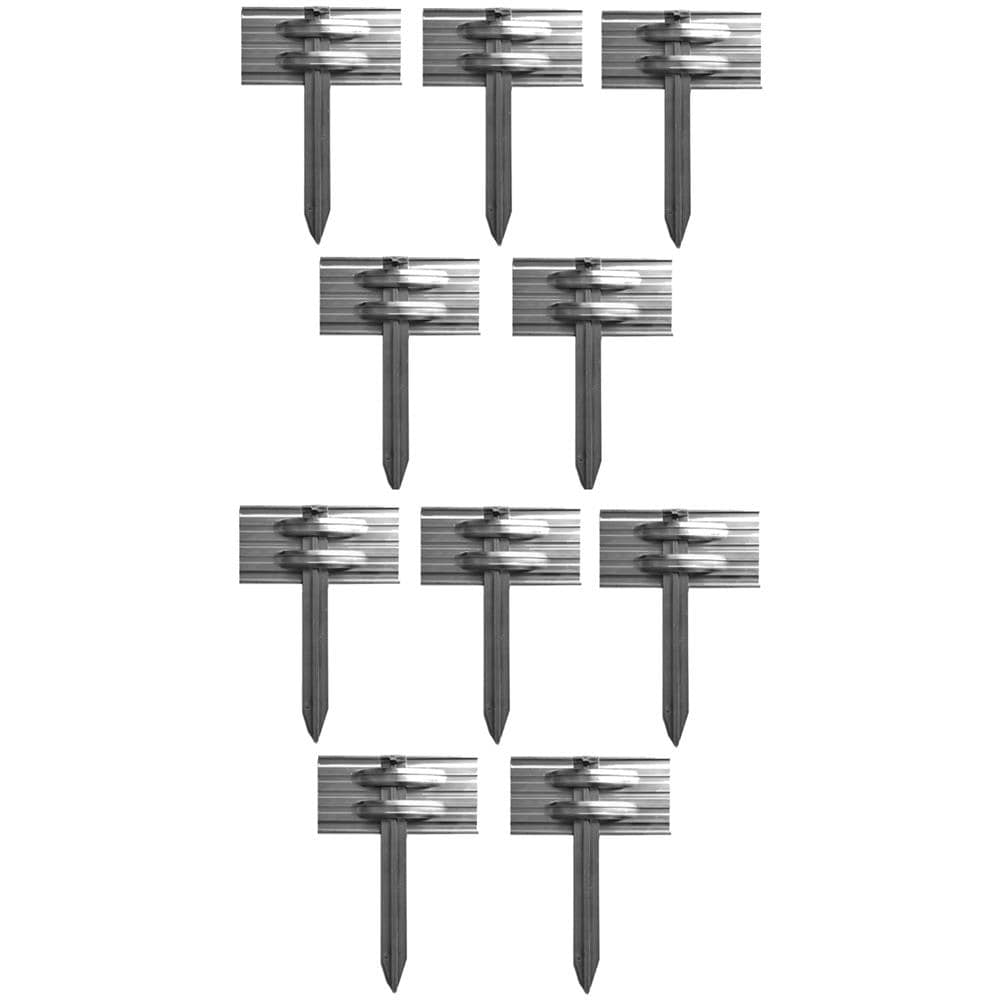 Set 10 Di Ancoraggio A Terra Per Bordure Green Universe Rasenkanten Au-100 | Bordure Per Aiuole | Aiuole Giardino - Foto 1