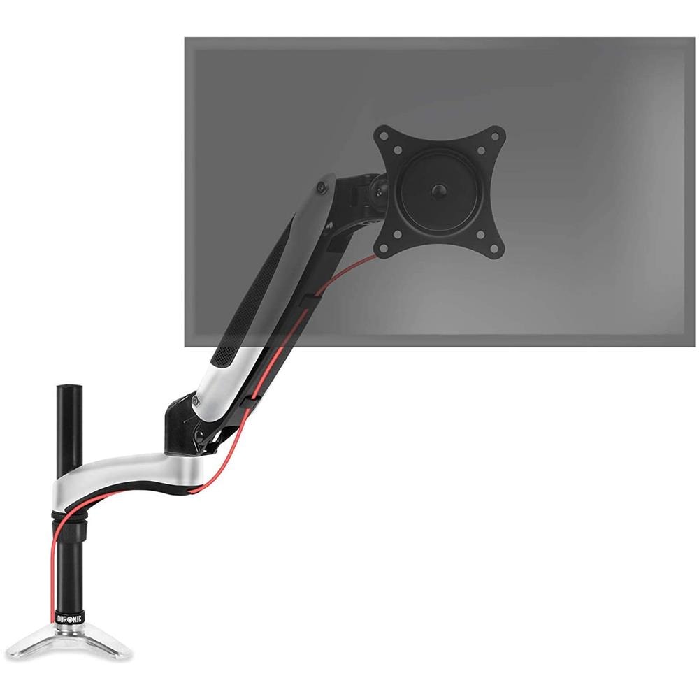 Dm651x2 Supporto Monitor - Supporto Per 1 Monitor Fino A 27” - Vesa 75/100 - Portata 8 Kg - Regolabile In Altezza - Inclinabile -90° +85° - Rotabile Di 360° - Foto 1
