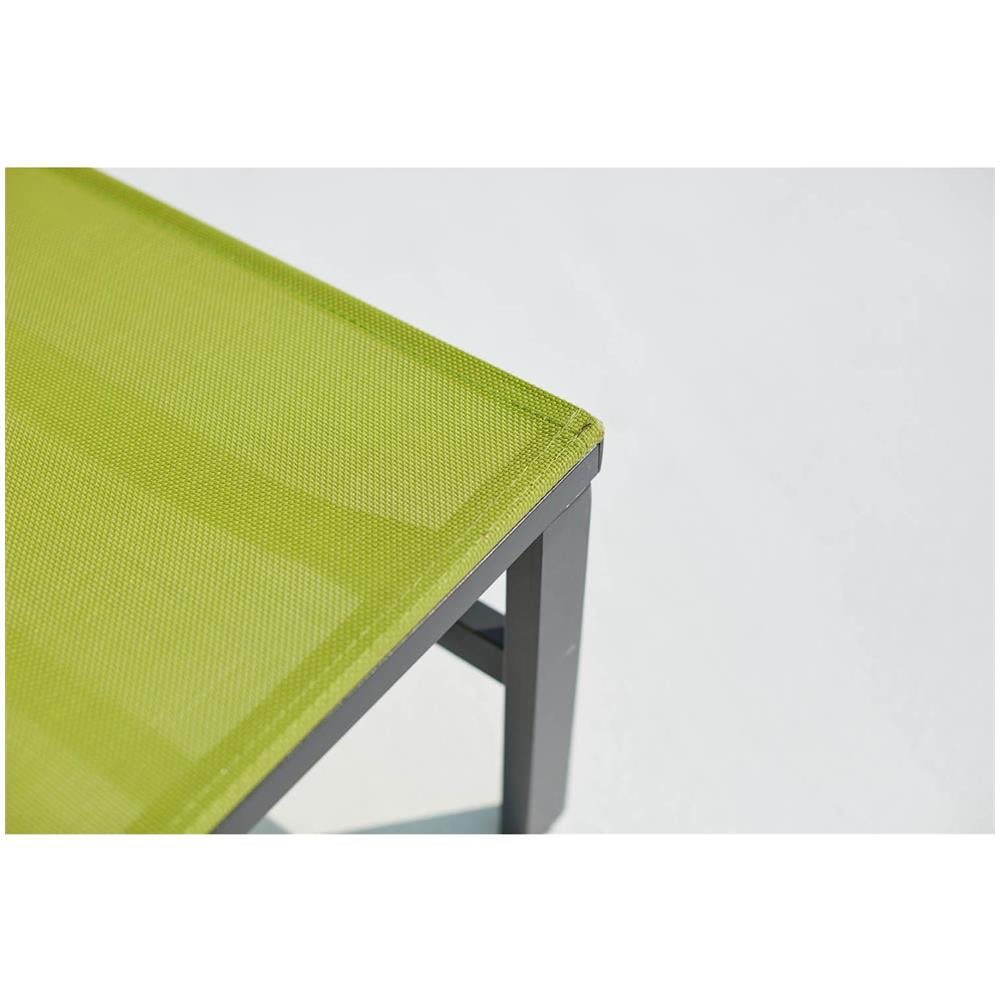 Set Di 2 Sdraio In Alluminio Grigio Scuro E Verde Bari - Foto 2