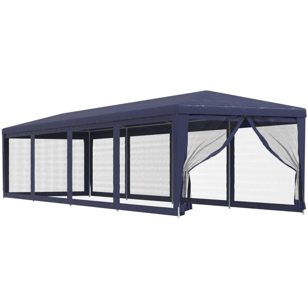Tenda Per Feste Con 10 Pareti Laterali In Rete Blu 3x12 M Hdpe - Foto 2