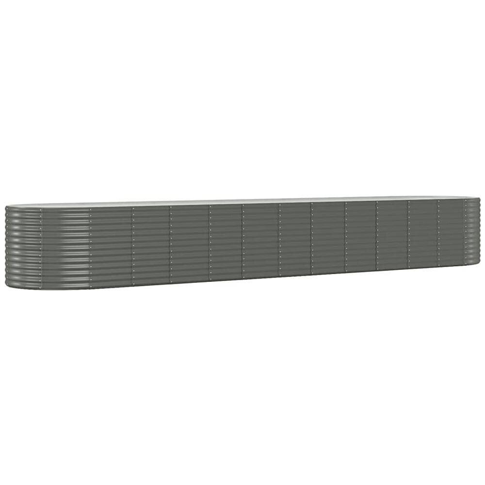 VidaXL Letto Giardino Acciaio Verniciato a Polvere 322x100x36cm Grigio | Leroy Merlin