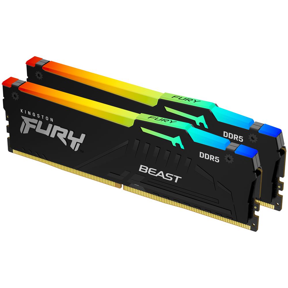 Technology FURY 64 GB 5600 MT /s DDR5 CL36 DIMM (Kit da 2 moduli) Beast RGB EXPO - Foto 1