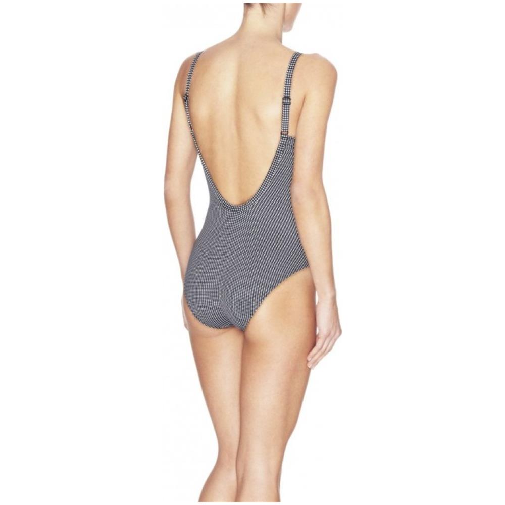 Costume Intero Donna Vichy Bianco Fantasia 44 - Foto 2