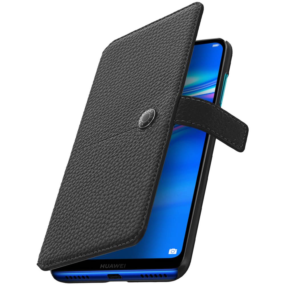 Custodia Huawei Y7 2019 Portafoglio Similpelle Granulata Nero - Foto 2