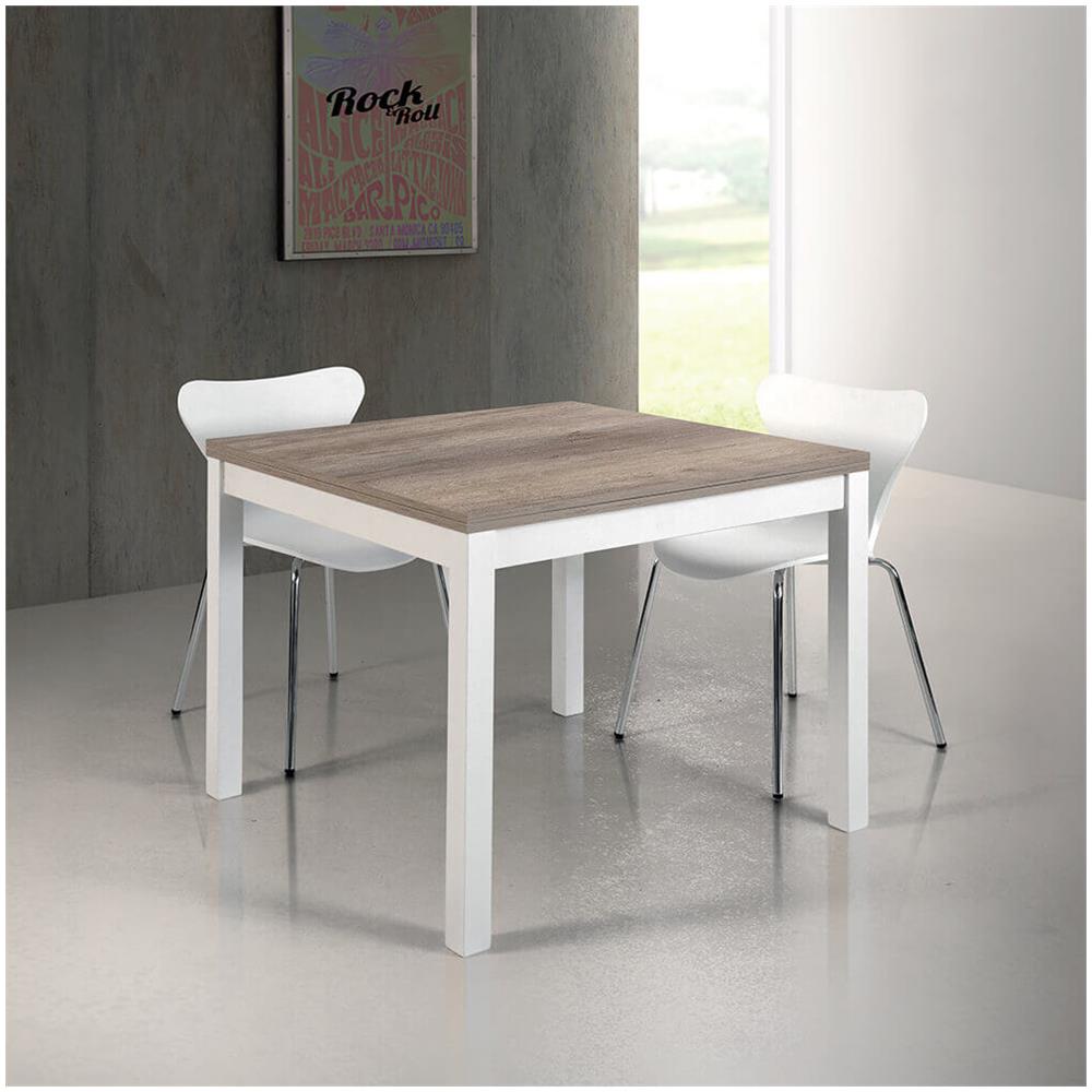 Bentley - Tavolo Da Pranzo Quadrato Moderno Allungabile A Libro In Legno - Foto 2