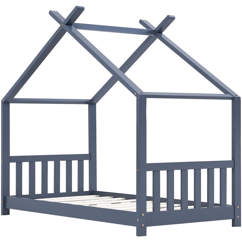 Giroletto Per Bambini Grigio In Massello Di Pino 70x140 Cm - Foto 2