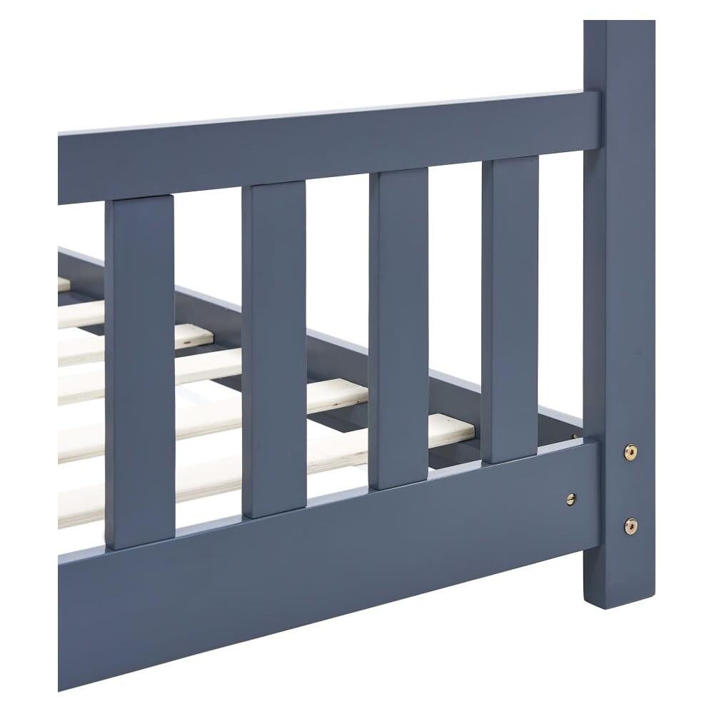 Giroletto Per Bambini Grigio In Massello Di Pino 70x140 Cm - Foto 7