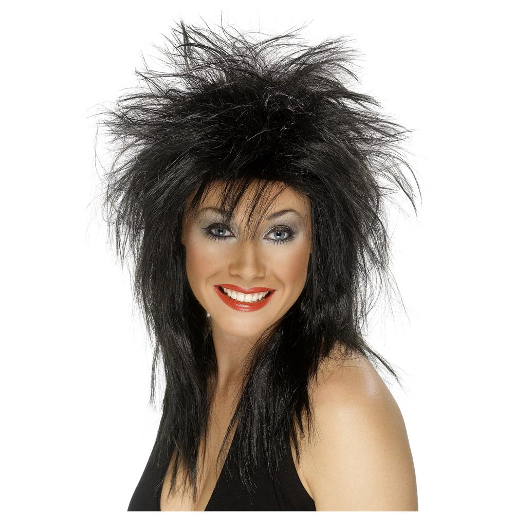 Parrucca Rock Nera Da Donna - Foto 1