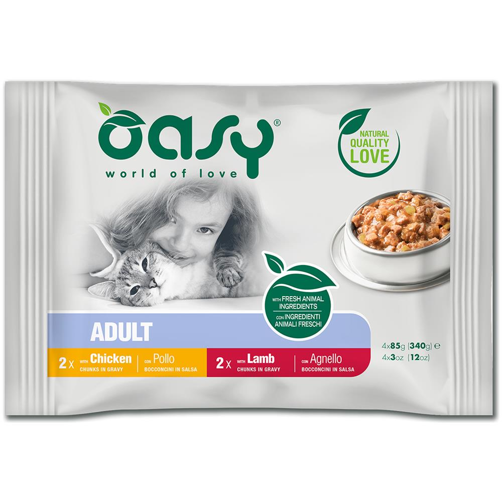 Multipack Adult 2 Pollo + 2 Agnello Bocconcini - 4 X 85 Gr - Foto 1