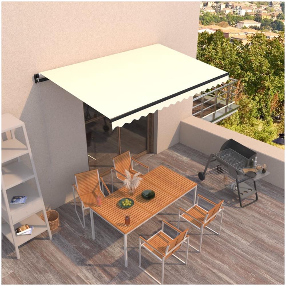 Tenda Da Sole Retrattile Manuale 450x300 Cm Crema - Foto 1