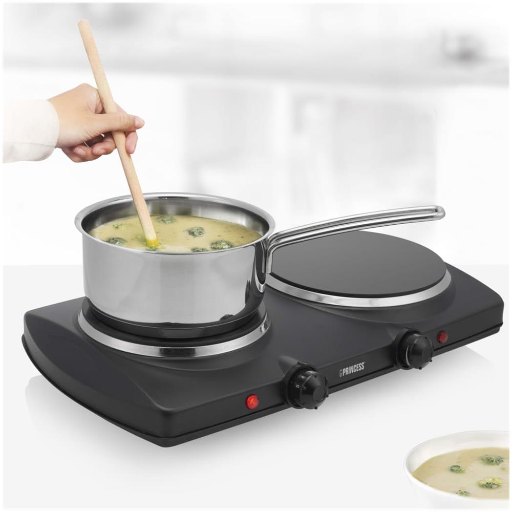 Piastra Elettrica in Ceramica 2000 W Nera - Foto 2