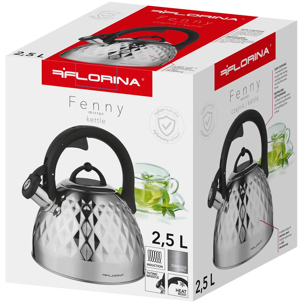 Bollitore a Induzione Fenny Mirror Capacità 2.5 Litri Colore Argento - Foto 2