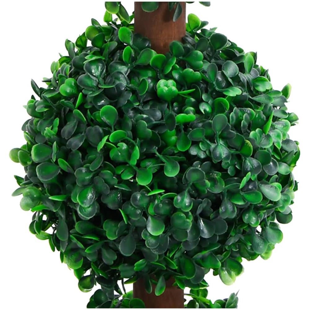 Pianta Di Bosso Artificiale A Sfera Con Vaso Verde 90 Cm - Foto 2