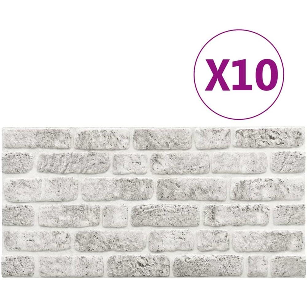 Pannelli Murali 3d Con Design Mattoni Grigio Chiaro 10 Pz Eps - Foto 2