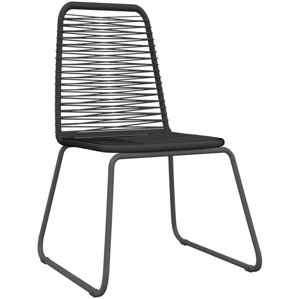 Set Da Pranzo Per Giardino 7 Pz Con Cuscini Nero - Foto 3