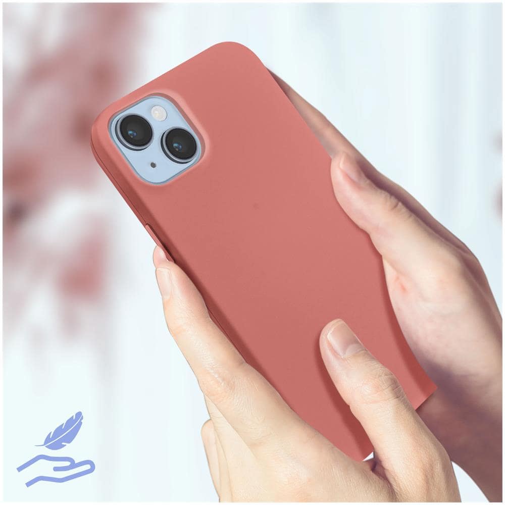 Cover Per Iphone 14 In Silicone Semi-rigido Soft-touch Rosa Cipria - Foto 2