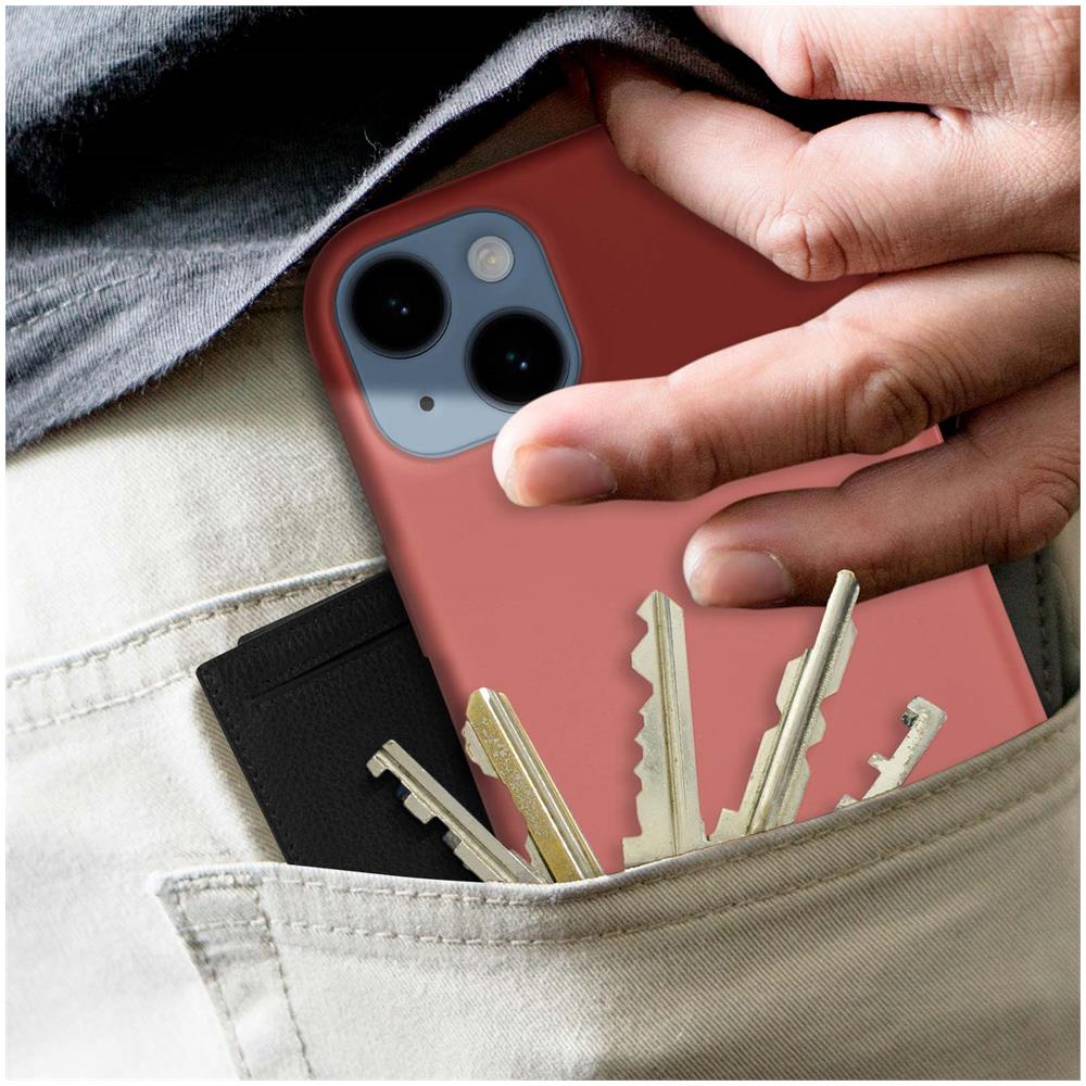 Cover Per Iphone 14 In Silicone Semi-rigido Soft-touch Rosa Cipria - Foto 5