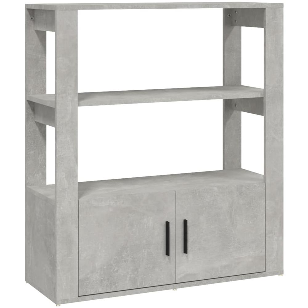 Credenza Grigio Cemento 80x30x90 cm in Legno Multistrato - Foto 2