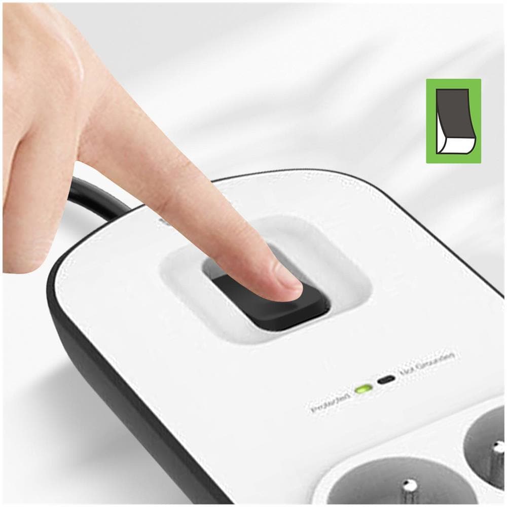 Ciabatta 8 Prese + 2 Usb 2,4a Protezione Fulmini Con Cavo Da 2m - Foto 5