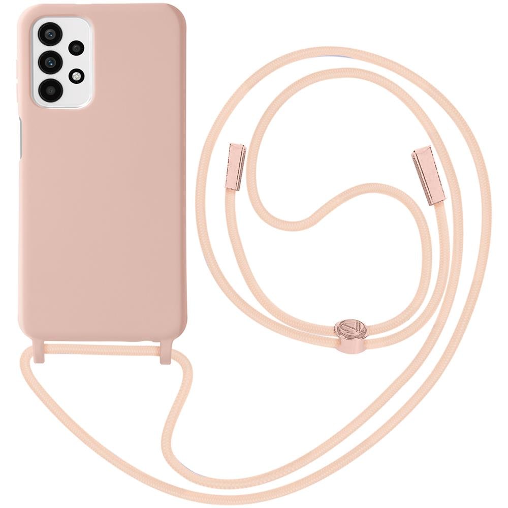 Cover Semirigida Per Samsung A23 5g / M23 5g Cordino Nylon 80 Cm Rose Gold - Foto 1
