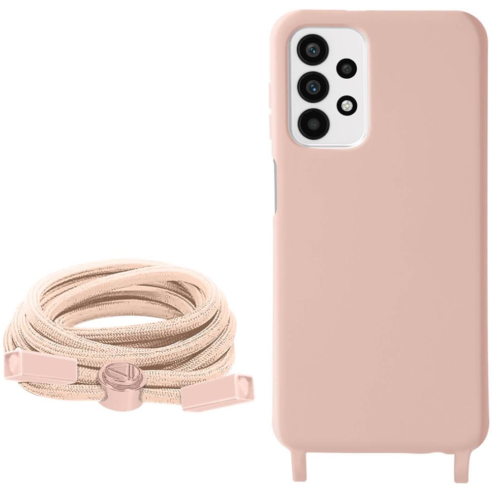 Cover Semirigida Per Samsung A23 5g / M23 5g Cordino Nylon 80 Cm Rose Gold - Foto 5