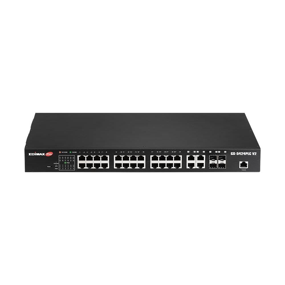 Switch di Rete GS-5424PLC V2 Gestito 28 Porte RJ-45 4 Porte SFP Colore Nero - Foto 1