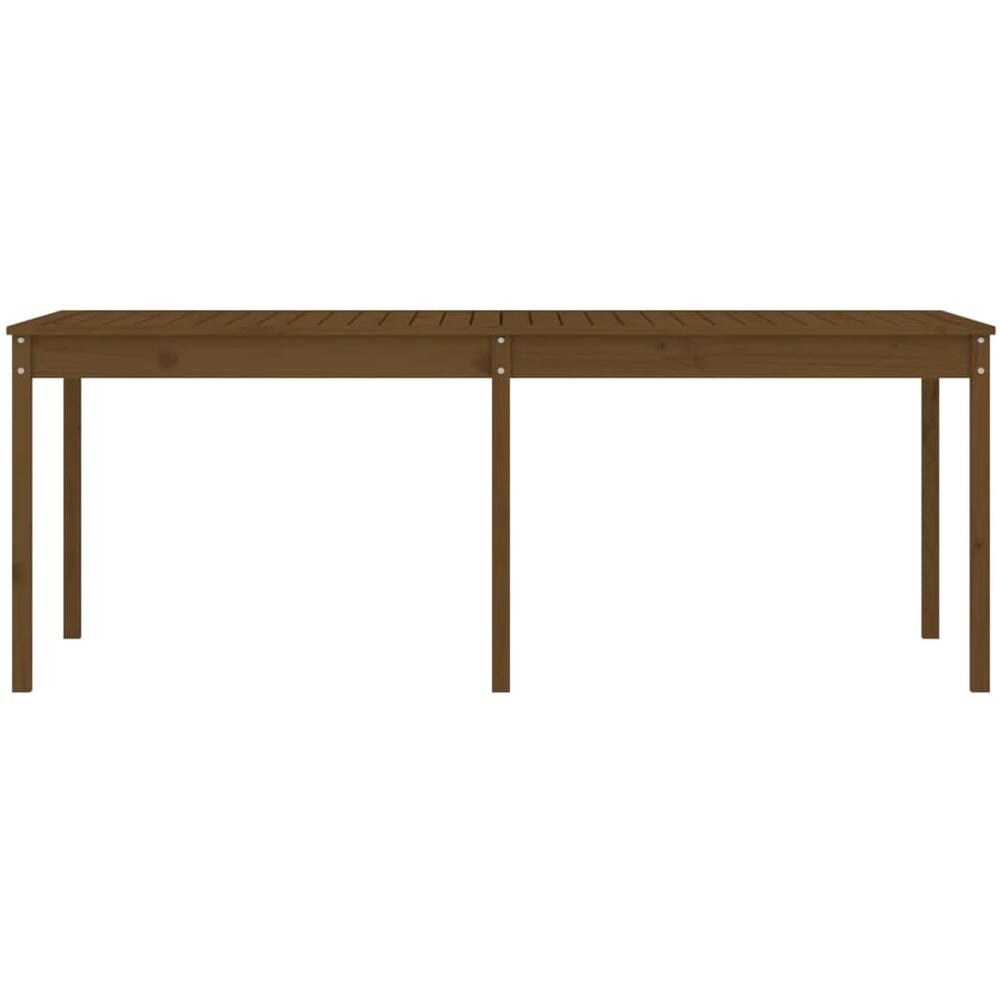 Tavolo Da Giardino Miele 203,5x100x76cm Legno Massello Di Pino - Foto 7
