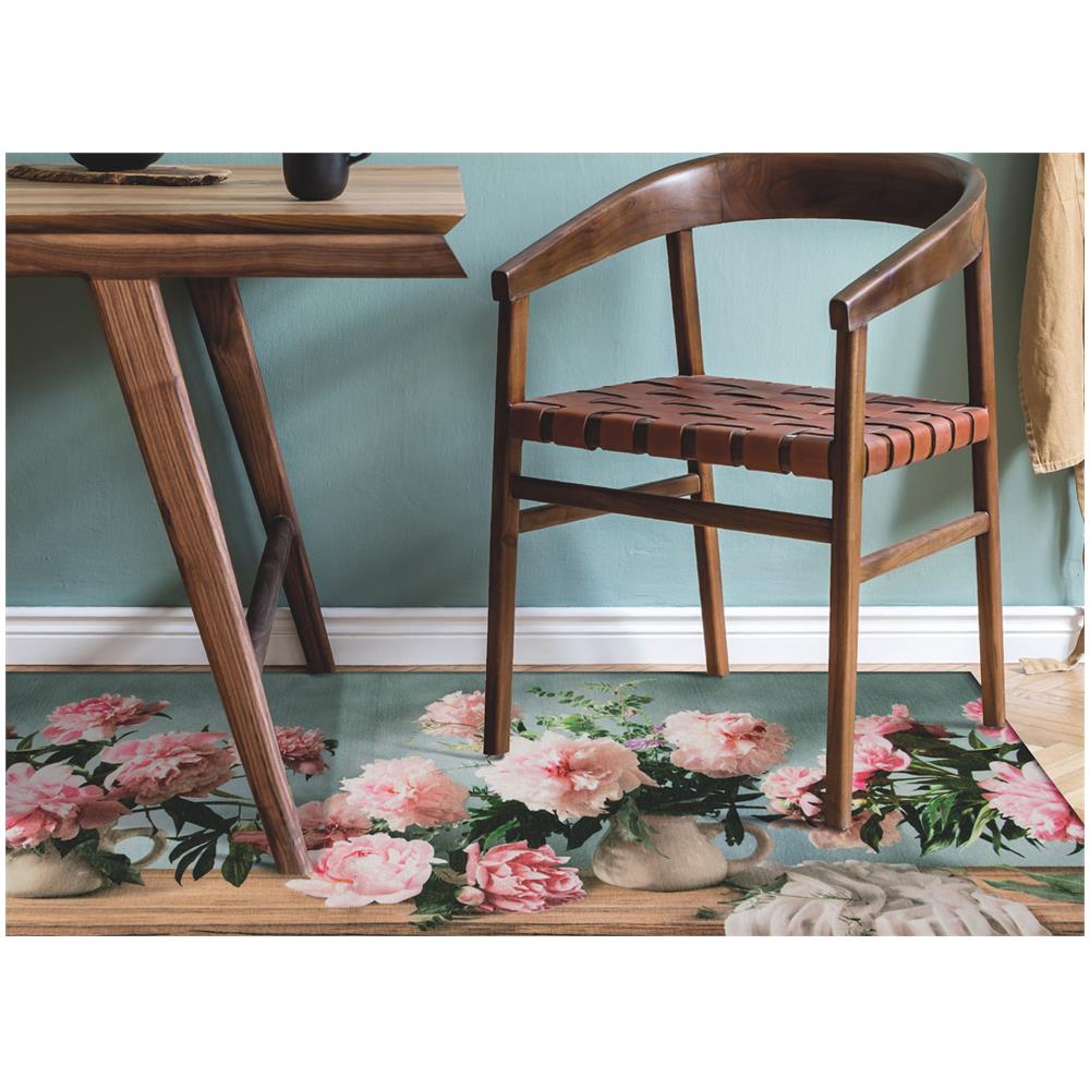 Tappeto Cucina Antiscivolo Stampa Digitale Emozioni Fantasie Floreali Vintage 58x80 Peonie - Foto 5