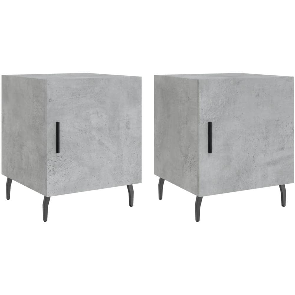 Comodini 2 Pz Grigio Cemento 40x40x50 Cm In Legno Multistrato - Foto 2